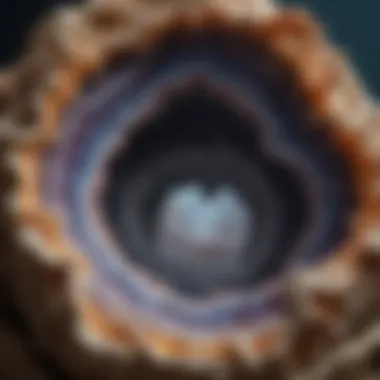 Understanding Geode Formation An intricate illustration depicting the geological processes involved in geode formation