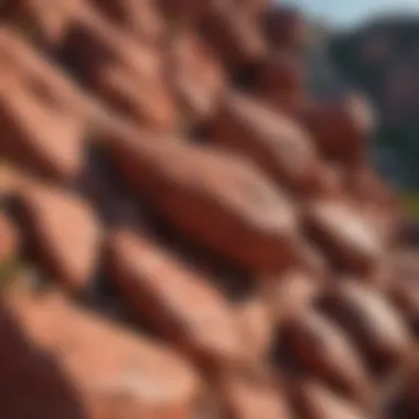 Natural Beauty of Red Granite Landscape featuring a prominent red granite formation in nature