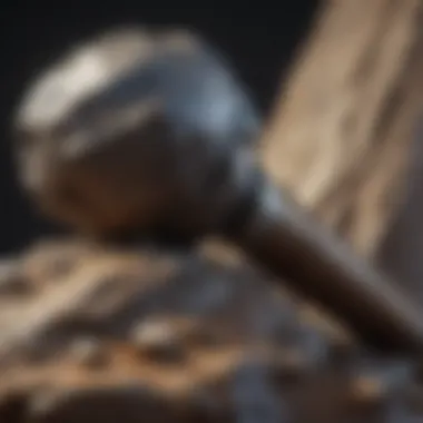 Detailed Design Features of Rock Hammer Detailed view of a rock hammer's design features