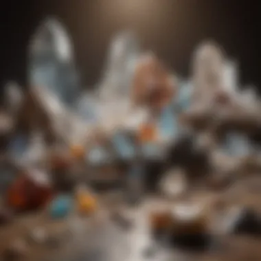 Variety of Crystals Assortment of various crystal types displayed on a table
