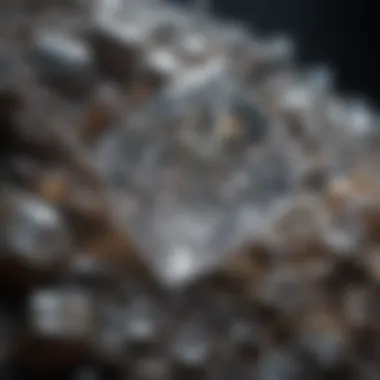Natural Facets of Diamond Crystals A stunning diamond crystal showcasing its natural facets