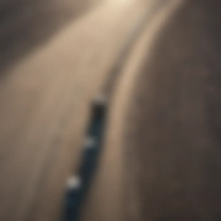 An aerial view of the racetrack playa