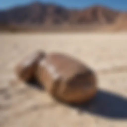 The unique sliding rocks of Death Valley