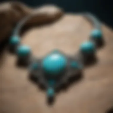 An exquisite vintage turquoise necklace showcasing intricate craftsmanship
