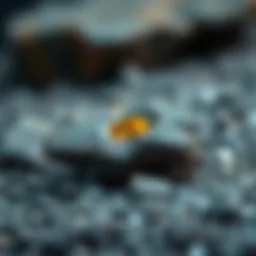 A natural lodestone showcasing its magnetic properties