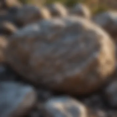 Close-up of a unique rock with interesting textures