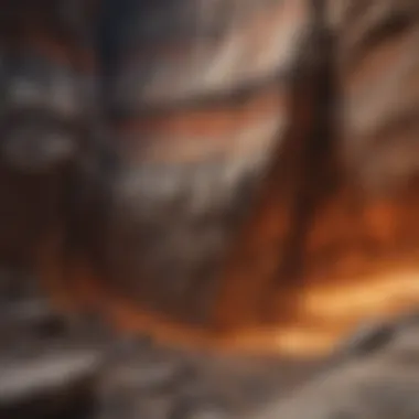 Geological Layers Showcasing Rock Formations A cross-section of geological layers revealing rock formations