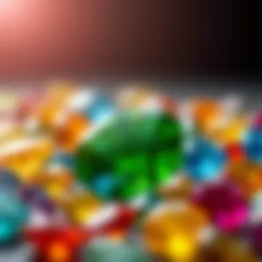 Cultural Significance of Gemstone Colors Colors of precious stones reflecting cultural significance and historical context