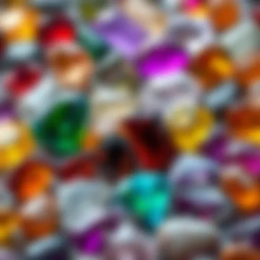 A vivid display of diverse precious stones showcasing their unique colors