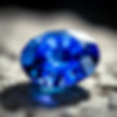The Brilliance of Blue Sapphire Close-up of a deep blue sapphire highlighting its rich hue and brilliance