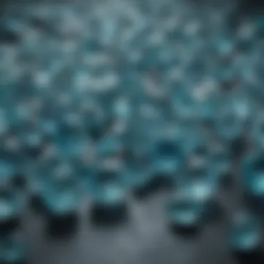 Diverse Aquamarine Gemstones An elegant display of aquamarine gemstones in various shapes