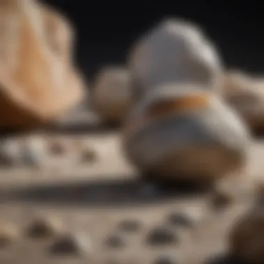 Different types of stones with corresponding adhesive products