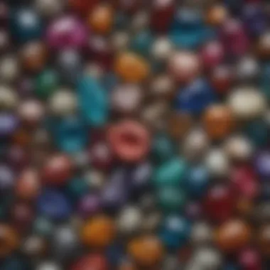 Artistic Collection of Multi-Colored Gemstones A collection of stunning gemstones arranged artistically to highlight their diversity.