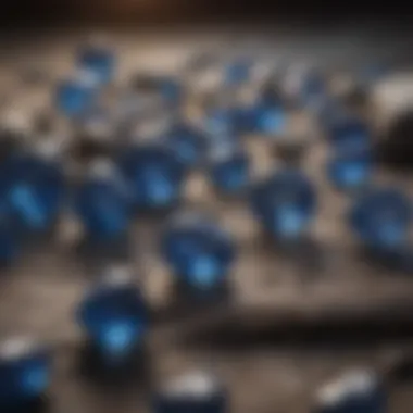 Grading Rough Sapphire Stones Sapphire grading scale with visual examples