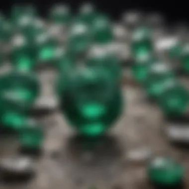 Cultural artifacts featuring emeralds, highlighting their historical and cultural significance.