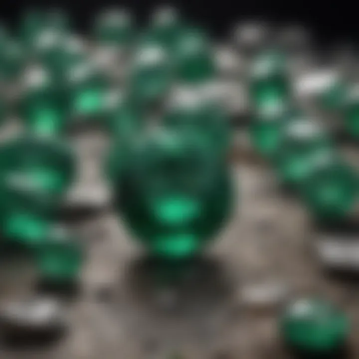 Cultural artifacts featuring emeralds, highlighting their historical and cultural significance.