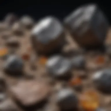 Comparison of Meteorites and Terrestrial Rocks A comparison image of meteorites and terrestrial rocks highlighting their differences.