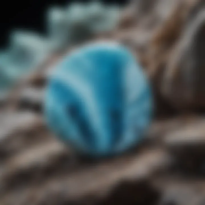 Vibrant Larimar gemstone showcasing its unique blue hues