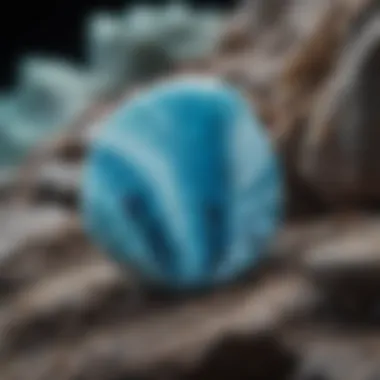 Vibrant Larimar Gemstone Vibrant Larimar gemstone showcasing its unique blue hues