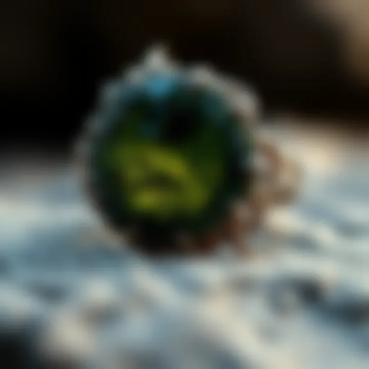 A geological illustration depicting the origins of moldavite in nature