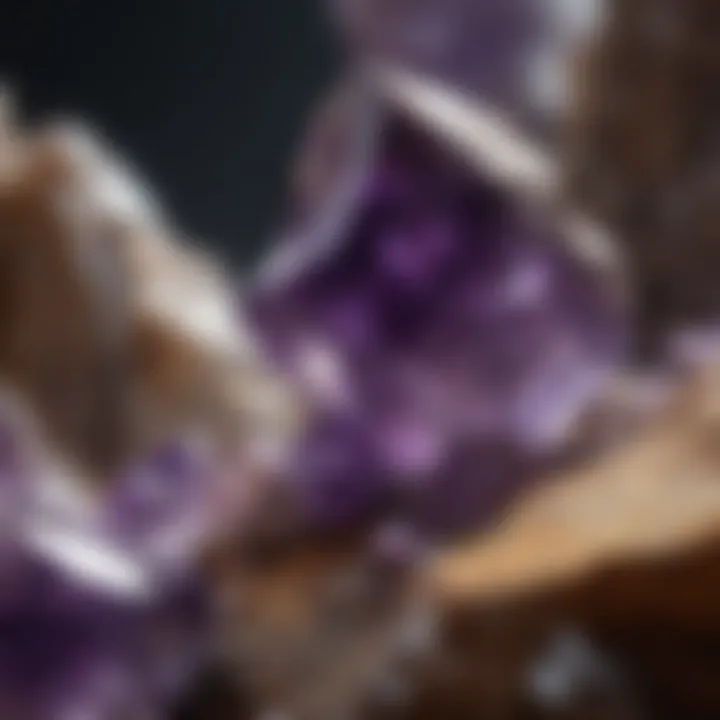 Geological formation highlighting the natural environment of amethyst