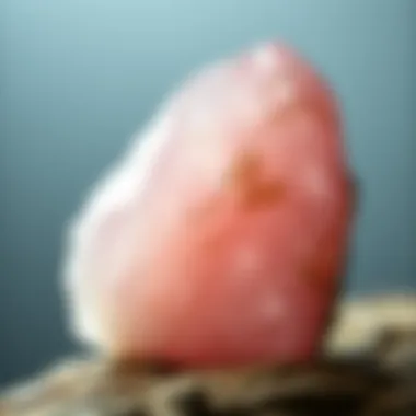 Raw Characteristics of Natural Rose Quartz Natural rose quartz specimen highlighting its raw, unrefined characteristics
