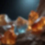 Natural topaz crystals showcasing their unique formation