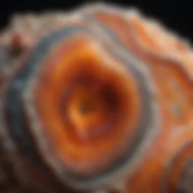 Geological Layers Indicating Agate Formation Geological layers showcasing the formation of agates in nature
