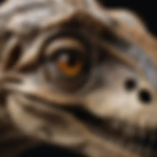 Detailed analysis of a velociraptor skull highlighting unique features