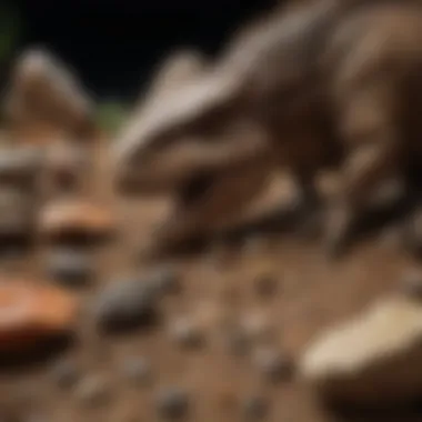 Insights into Dinosaur Diets Visual representation of dinosaur diet from coprolite analysis