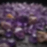 Beautiful array of amethyst stones for sale