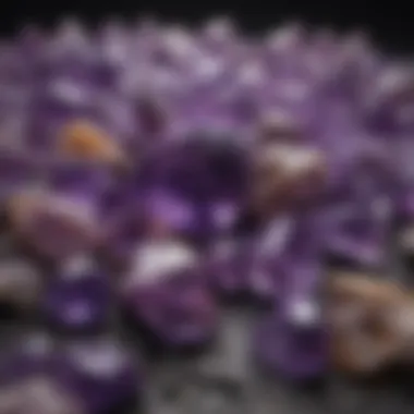 Beautiful array of amethyst stones for sale