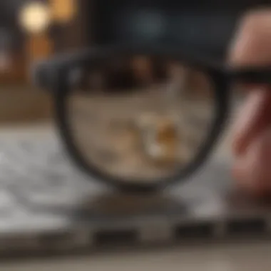 Online shopping for jewelers loupes on a laptop