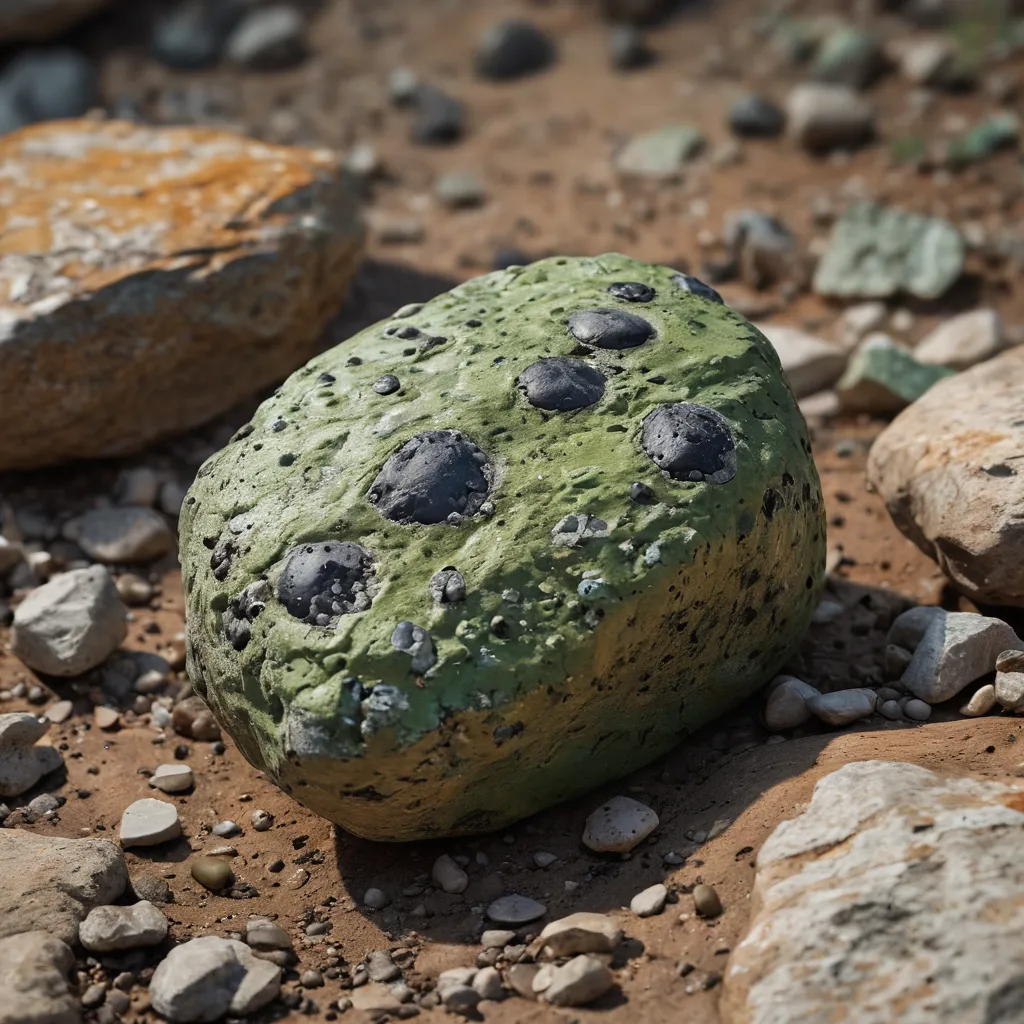 Exploring the Unique Green Rock with Black Spots